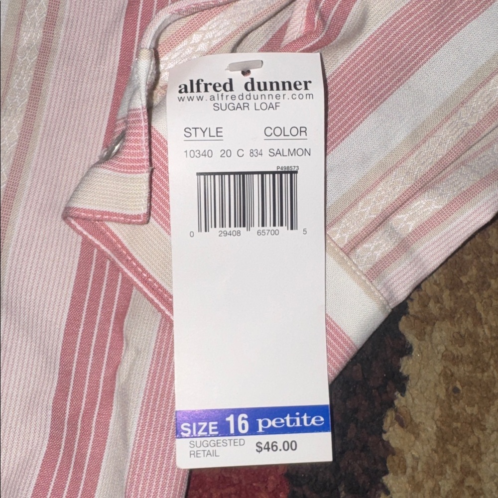 NWT‎ Alfred Dunner Women’s Button up Blouse - Picture 4 of 6